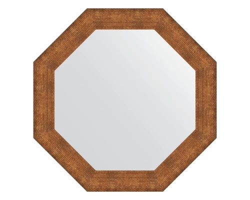 Зеркало настенное Octagon EVOFORM в багетной раме медная кольчуга, 77х77 см, BY 3882