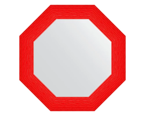 Зеркало настенное Octagon EVOFORM в багетной раме красная волна, 67х67 см, BY 3884
