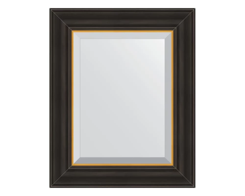 Зеркало настенное с фацетом EVOFORM в багетной раме чёрное дерево с золотом, 44х54 см, BY 3922