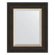 Зеркало настенное с фацетом EVOFORM в багетной раме чёрное дерево с золотом, 44х54 см, BY 3922
