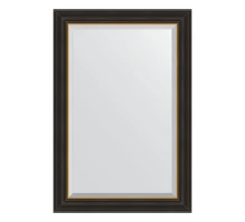 Зеркало настенное с фацетом EVOFORM в багетной раме чёрное дерево с золотом, 64х94 см, BY 3925