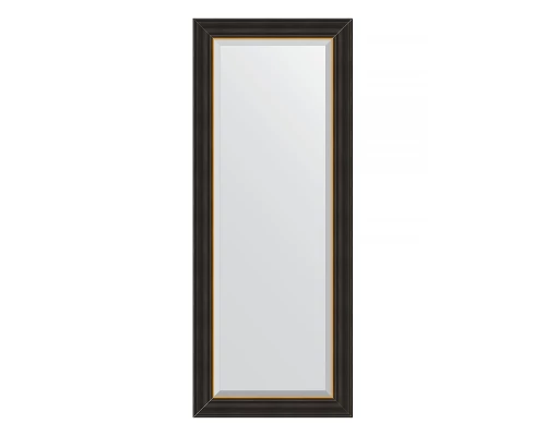 Зеркало настенное с фацетом EVOFORM в багетной раме чёрное дерево с золотом, 54х134 см, BY 3928