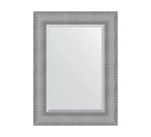 Зеркало настенное с фацетом EVOFORM в багетной раме серебряная кольчуга, 57х77 см, BY 3934