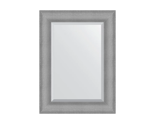 Зеркало настенное с фацетом EVOFORM в багетной раме серебряная кольчуга, 57х77 см, BY 3934