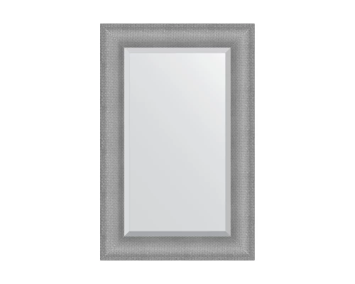 Зеркало настенное с фацетом EVOFORM в багетной раме серебряная кольчуга, 57х87 см, BY 3935