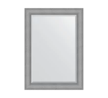 Зеркало настенное с фацетом EVOFORM в багетной раме серебряная кольчуга, 77х107 см, BY 3937