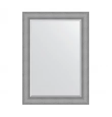 Зеркало настенное с фацетом EVOFORM в багетной раме серебряная кольчуга, 77х107 см, BY 3937