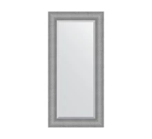 Зеркало настенное с фацетом EVOFORM в багетной раме серебряная кольчуга, 57х117 см, BY 3938