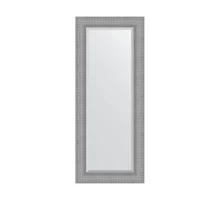 Зеркало настенное с фацетом EVOFORM в багетной раме серебряная кольчуга, 57х137 см, BY 3939