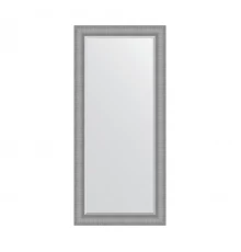 Зеркало настенное с фацетом EVOFORM в багетной раме серебряная кольчуга, 77х167 см, BY 3942