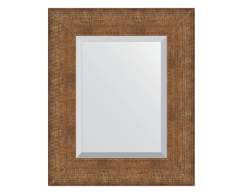 Зеркало настенное с фацетом EVOFORM в багетной раме медная кольчуга, 47х57 см, BY 3944