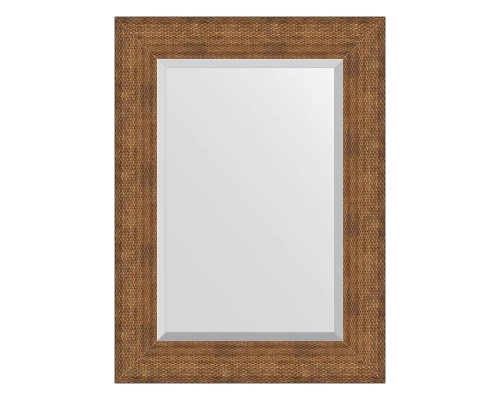 Зеркало настенное с фацетом EVOFORM в багетной раме медная кольчуга, 57х77 см, BY 3945