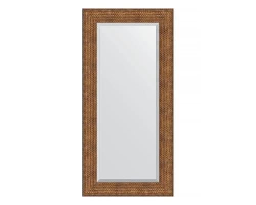 Зеркало настенное с фацетом EVOFORM в багетной раме медная кольчуга, 57х117 см, BY 3949