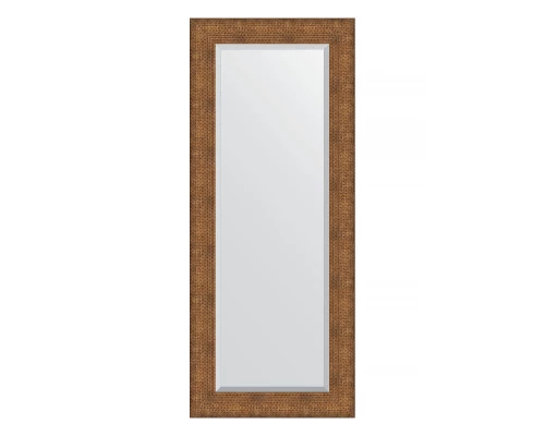 Зеркало настенное с фацетом EVOFORM в багетной раме медная кольчуга, 57х137 см, BY 3950