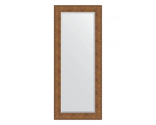 Зеркало настенное с фацетом EVOFORM в багетной раме медная кольчуга, 62х147 см, BY 3951