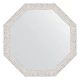 Зеркало настенное Octagon EVOFORM в багетной раме чеканка белая, 53х53 см, BY 3955