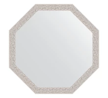 Зеркало настенное Octagon EVOFORM в багетной раме мозаика хром, 63х63 см, BY 3958