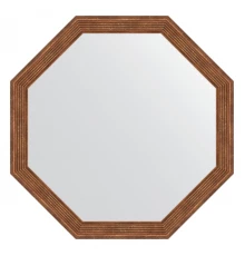 Зеркало настенное Octagon EVOFORM в багетной раме сухой тростник, 64х64 см, BY 3962