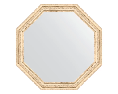 Зеркало настенное Octagon EVOFORM в багетной раме слоновая кость, 54х54 см, BY 3963