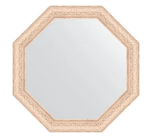Зеркало настенное Octagon EVOFORM в багетной раме белёный дуб, 55х55 см, BY 3971