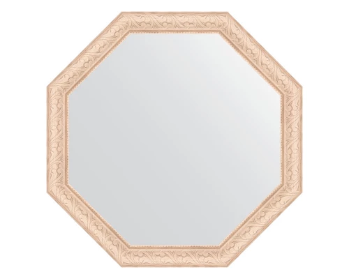 Зеркало настенное Octagon EVOFORM в багетной раме белёный дуб, 65х65 см, BY 3972