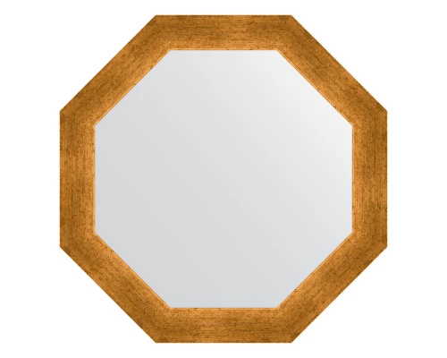 Зеркало настенное Octagon EVOFORM в багетной раме травленое золото, 55х55 см, BY 3973