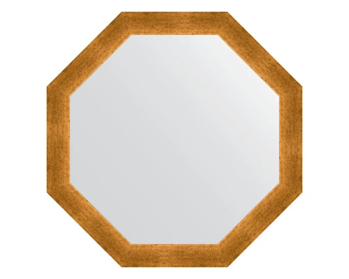 Зеркало настенное Octagon EVOFORM в багетной раме травленое золото, 65х65 см, BY 3974