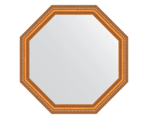 Зеркало настенное Octagon EVOFORM в багетной раме золотые бусы на бронзе, 66х66 см, BY 3978