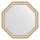 Зеркало настенное Octagon EVOFORM в багетной раме золотые бусы на серебре, 66х66 см, BY 3980