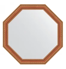 Зеркало настенное Octagon EVOFORM в багетной раме бронзовые бусы на дереве, 66х66 см, BY 3982