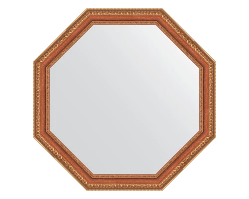 Зеркало настенное Octagon EVOFORM в багетной раме бронзовые бусы на дереве, 66х66 см, BY 3982