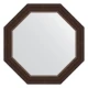 Зеркало настенное Octagon EVOFORM в багетной раме палисандр, 56х56 см, BY 3987