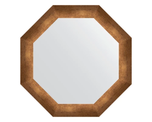 Зеркало настенное Octagon EVOFORM в багетной раме состаренная бронза, 57х57 см, BY 3993