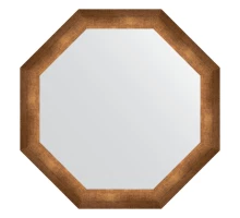 Зеркало настенное Octagon EVOFORM в багетной раме состаренная бронза, 67х67 см, BY 3994