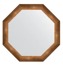 Зеркало настенное Octagon EVOFORM в багетной раме состаренная бронза, 67х67 см, BY 3994