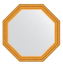 Зеркало настенное Octagon EVOFORM в багетной раме состаренное золото, 67х67 см, BY 3996