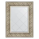 Зеркало настенное с гравировкой EVOFORM в багетной раме барокко серебро, 60х77 см, BY 4037