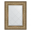 Зеркало настенное с гравировкой EVOFORM в багетной раме виньетка античная бронза, 60х78 см, BY 4038