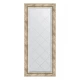 Зеркало настенное с гравировкой EVOFORM в багетной раме прованс с плетением, 53х123 см, BY 4048