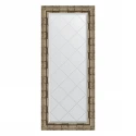 Зеркало настенное с гравировкой EVOFORM в багетной раме серебряный бамбук, 53х123 см, BY 4050