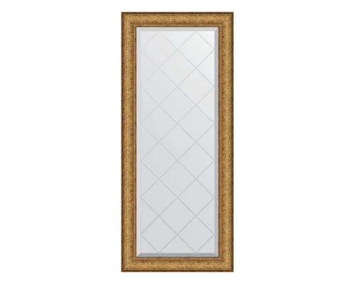 Зеркало настенное с гравировкой EVOFORM в багетной раме медный эльдорадо, 54х123 см, BY 4051