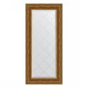 Зеркало настенное с гравировкой EVOFORM в багетной раме травленая бронза, 59х128 см, BY 4075