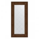 Зеркало настенное с гравировкой EVOFORM в багетной раме состаренная бронза с орнаментом, 62х132 см, BY 4085