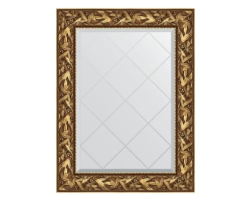 Зеркало настенное с гравировкой EVOFORM в багетной раме Византия золото, 69х91 см, BY 4113