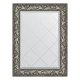 Зеркало настенное с гравировкой EVOFORM в багетной раме Византия серебро, 69х91 см, BY 4114