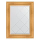 Зеркало настенное с гравировкой EVOFORM в багетной раме травленое золото, 69х91 см, BY 4116