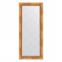 Зеркало настенное с гравировкой EVOFORM в багетной раме римское золото, 66х156 см, BY 4146