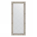 Зеркало настенное с гравировкой EVOFORM в багетной раме римское серебро, 66х156 см, BY 4147