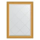 Зеркало настенное с гравировкой EVOFORM в багетной раме состаренное золото, 72х100 см, BY 4173