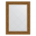 Зеркало настенное с гравировкой EVOFORM в багетной раме травленая бронза, 79х106 см, BY 4204
